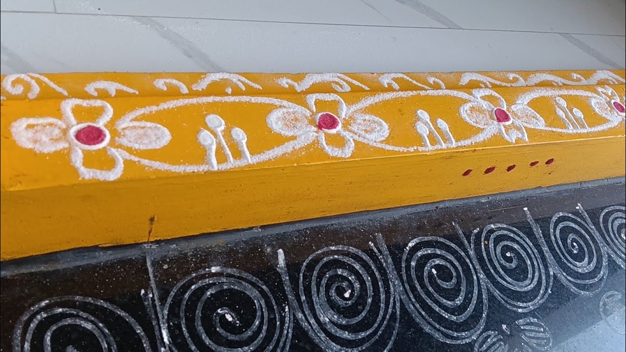 Simple traditional gadapa muggulu🌺🌺 beginners easy draw gadapa designs#rangoli#muggulu# 