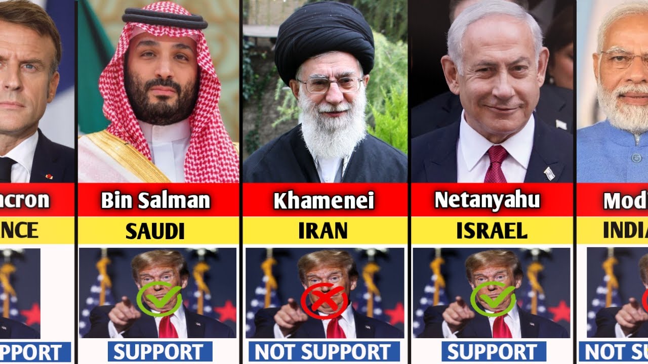 195 Countries State Leaders Who Support or Do Not Support Donald Trump
