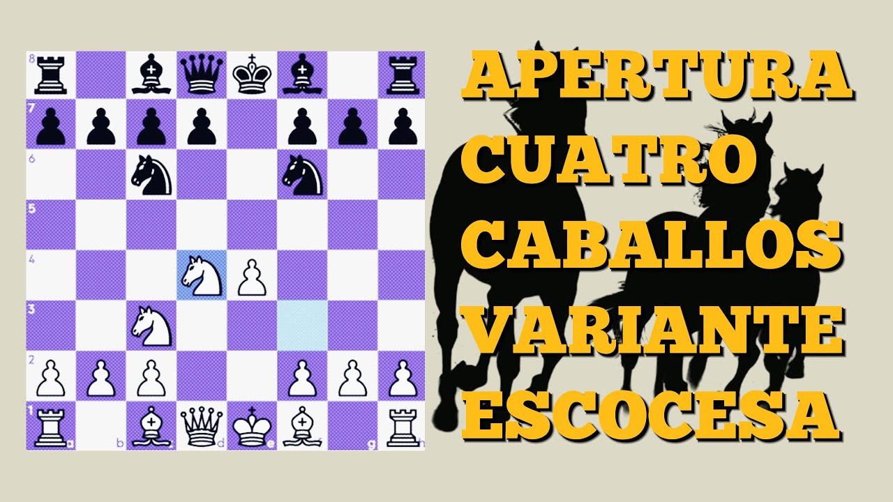 Apertura Cuatro Caballos Variante Escocesa | La Dama Llega Temprano a la Acción!
