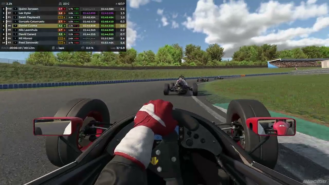 iRacing 2026 S1 Formula Vee Oschersleben P10 a P1