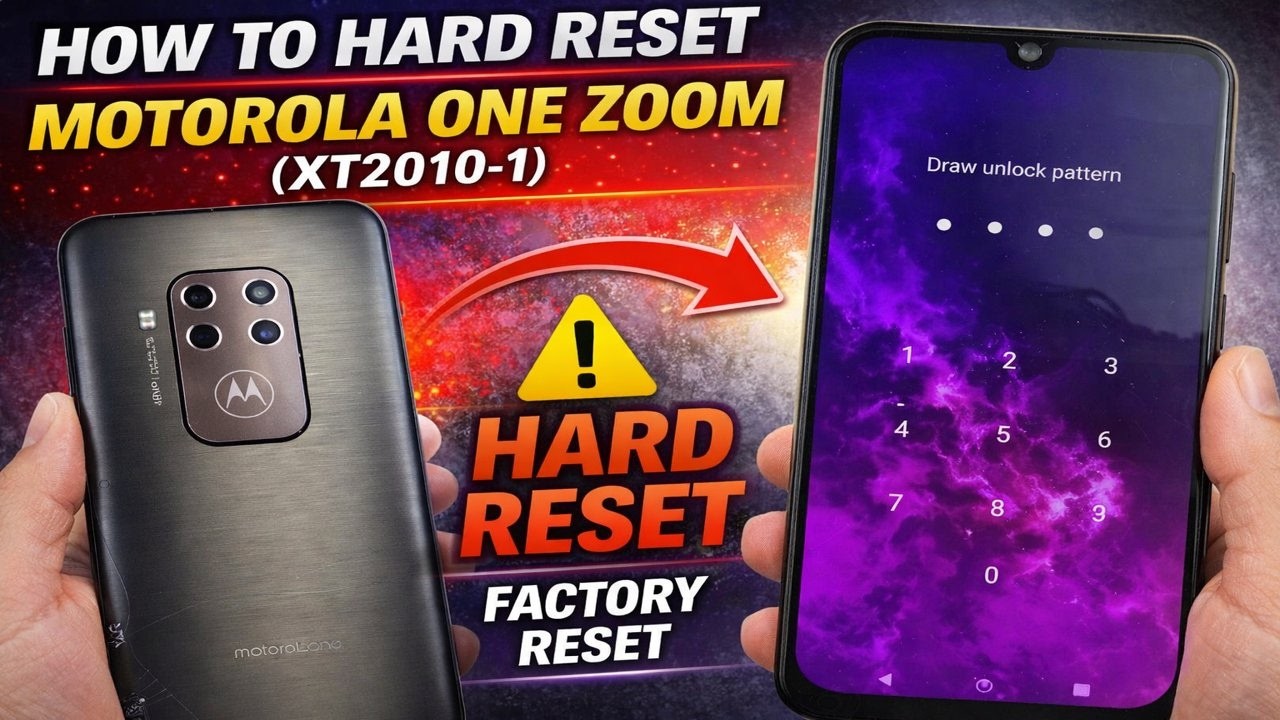 How to Hard Reset Motorola One Zoom (XT2010-1) – Remove Pattern or PIN Lock