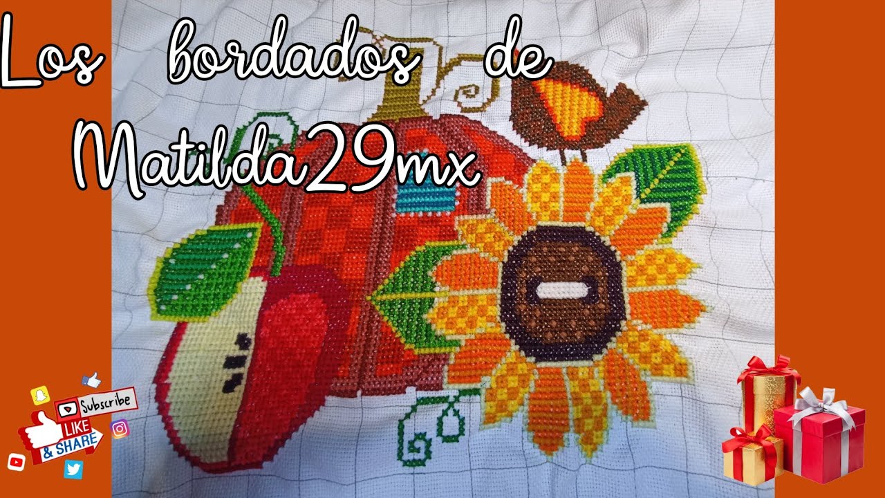 #puntodecruz terminando una #servilleta en ajedrez o tablero. #colores #tela #ideas #principiantes 