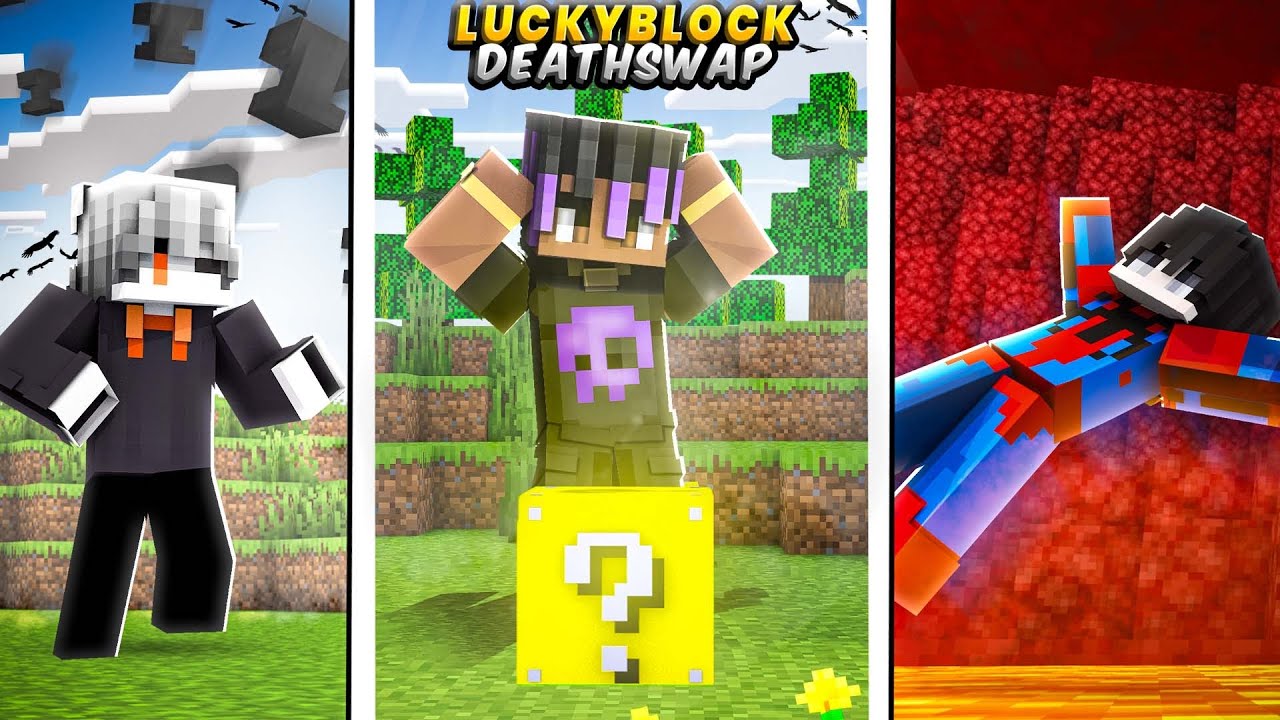 LUCKYBLOCK MINECRAFT DEATHSWAP WITH LILYVILLE GANG 😱