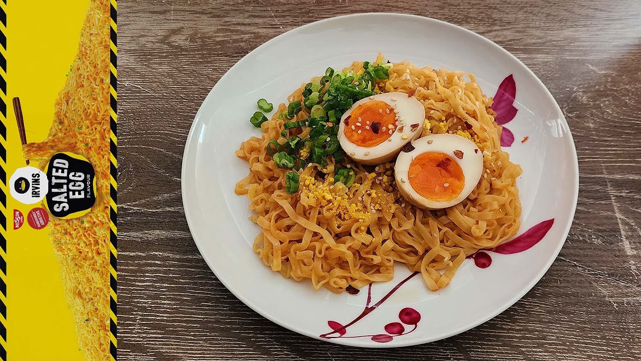 Nissin x Irvins Salted Egg Flavour – Singapore —  Instant Noodle Recipe Time — EP 2385
