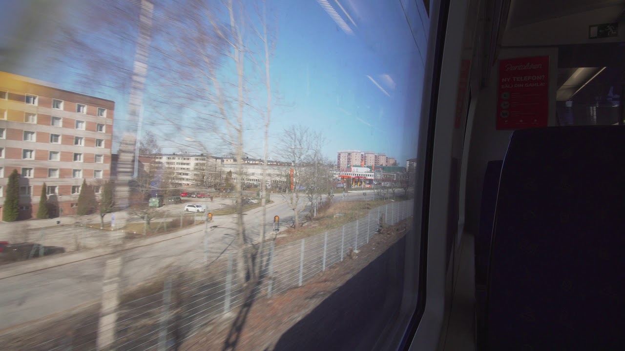 Sweden, Stockholm, train ride from Handen to Älvsjö