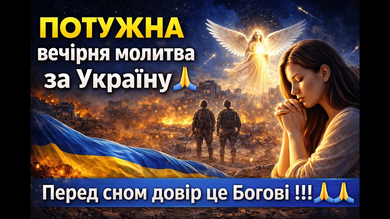 ПОТУЖНА вечірня молитва за Україну 🙏🙏🙏 Перед сном довір це Богові !!! 🙏🙏🙏
