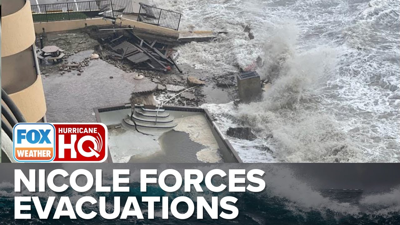 Tropical Storm Nicole Forces Evacuations In Daytona Beach Shores, Sea Wall Damaged