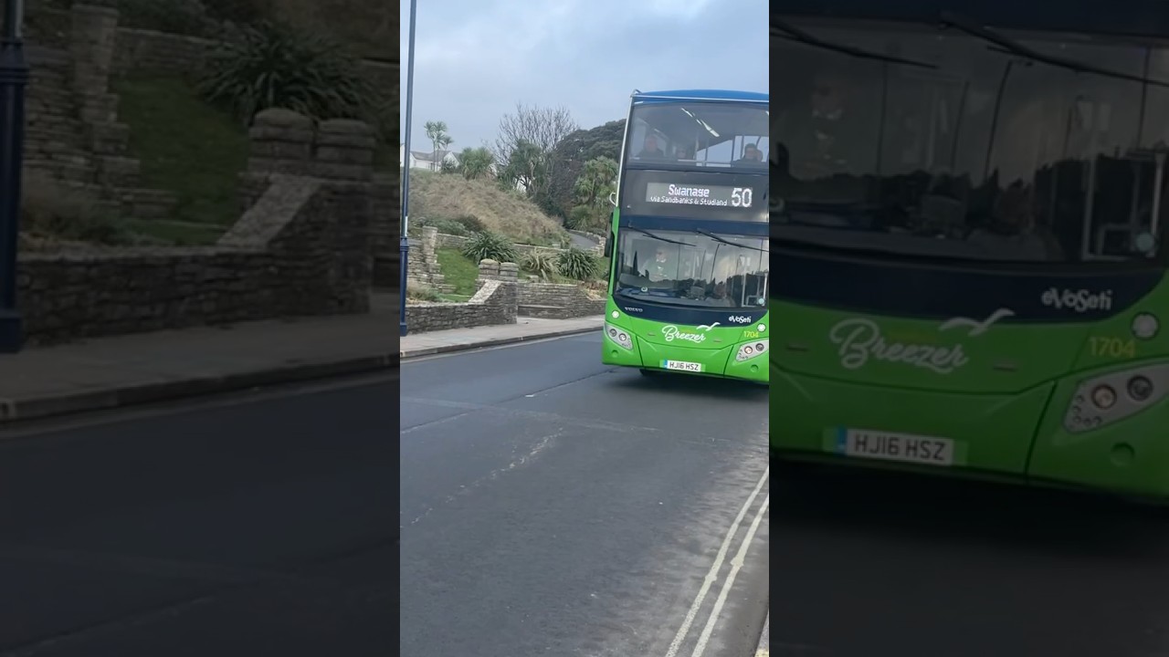 1704 (HJ16 HSZ) on the Purbeck Breezer 50 to Swanage on Shore Road.