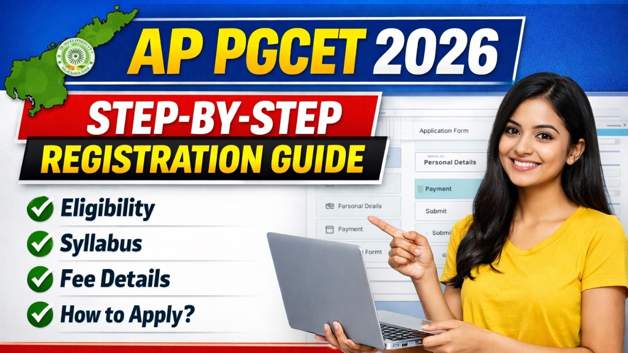 AP PGCET 2026 exam step-by-step registration process in Telugu | PG CET TELUGU SYLLABUS ELIGIBILITY