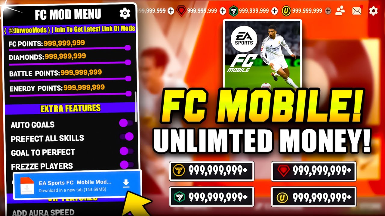 🔥 FC Mobile 26 Mod Apk V26.1.01 Get Unlimited Money Hack- Fc Coins , Points Mod Menu 2025 Download