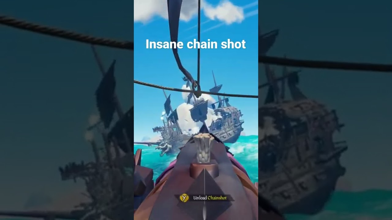 Insane chain shot #seaofthieves #chainshot #pvp #sot #xboxgaming