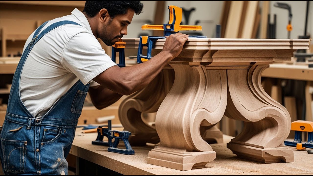 Creative Woodworking Idea! A Unique Handmade Coffee Table with an Artistic and Captivating Design!