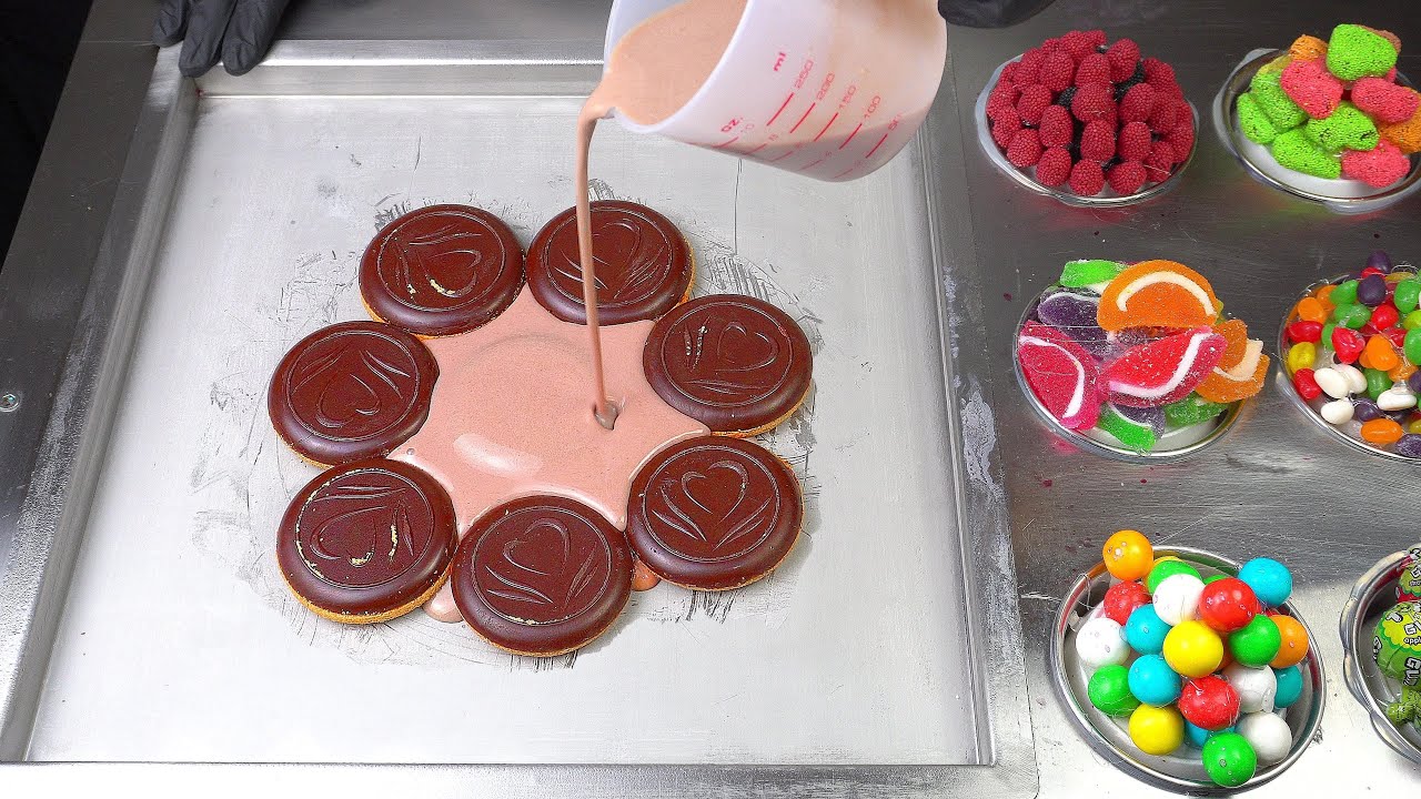 ASMR - Biscolata Pia Cake With Raspberry 100g ( Ice Cream Rolls )