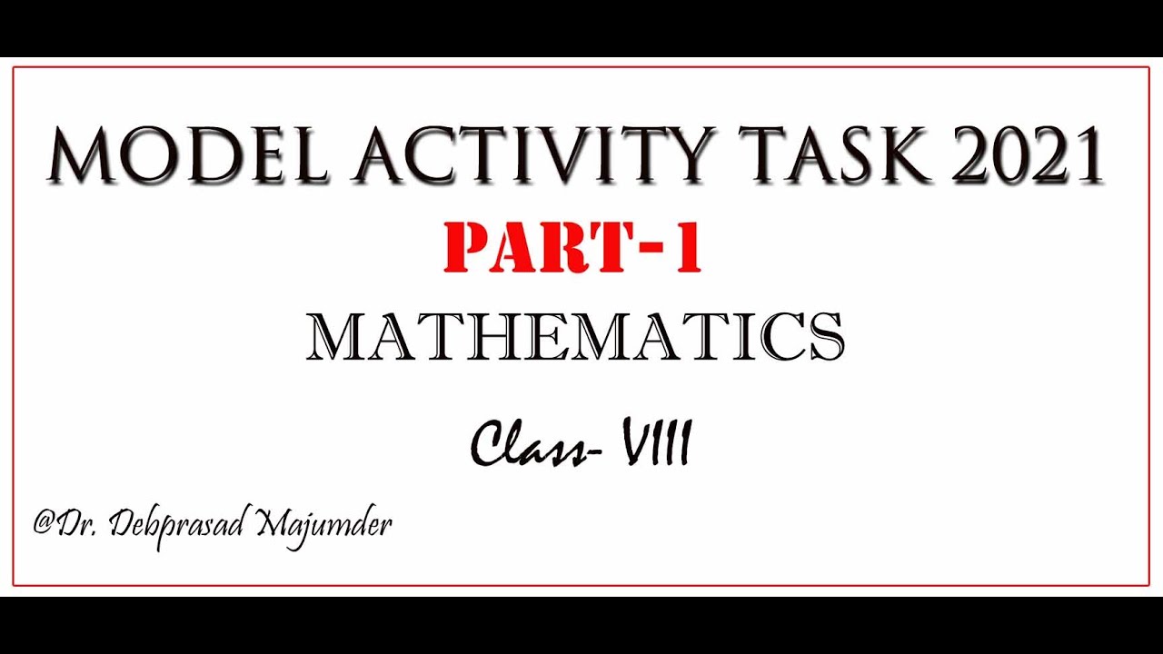 Model activity task 2021 #8 #part-1 #First #viii #Mathematics #WBBSE #DpmSir