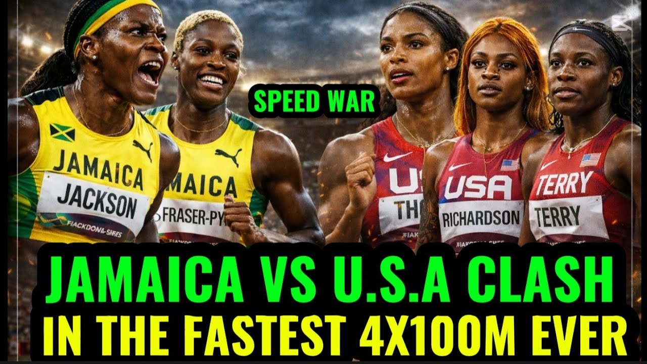 MUST SEE! JAMAICA 🇯🇲 VS USA🇺🇸 FASTEST 4×100M SHOWDOWN IN HISTORY SHOCKS THE WORLD. 