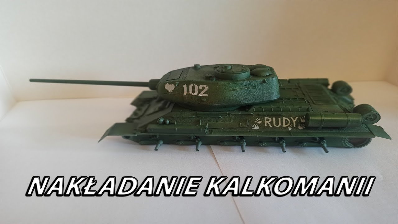 T34/85 1:35 - NAKŁADANIE KALKOMANII (ODC.8)