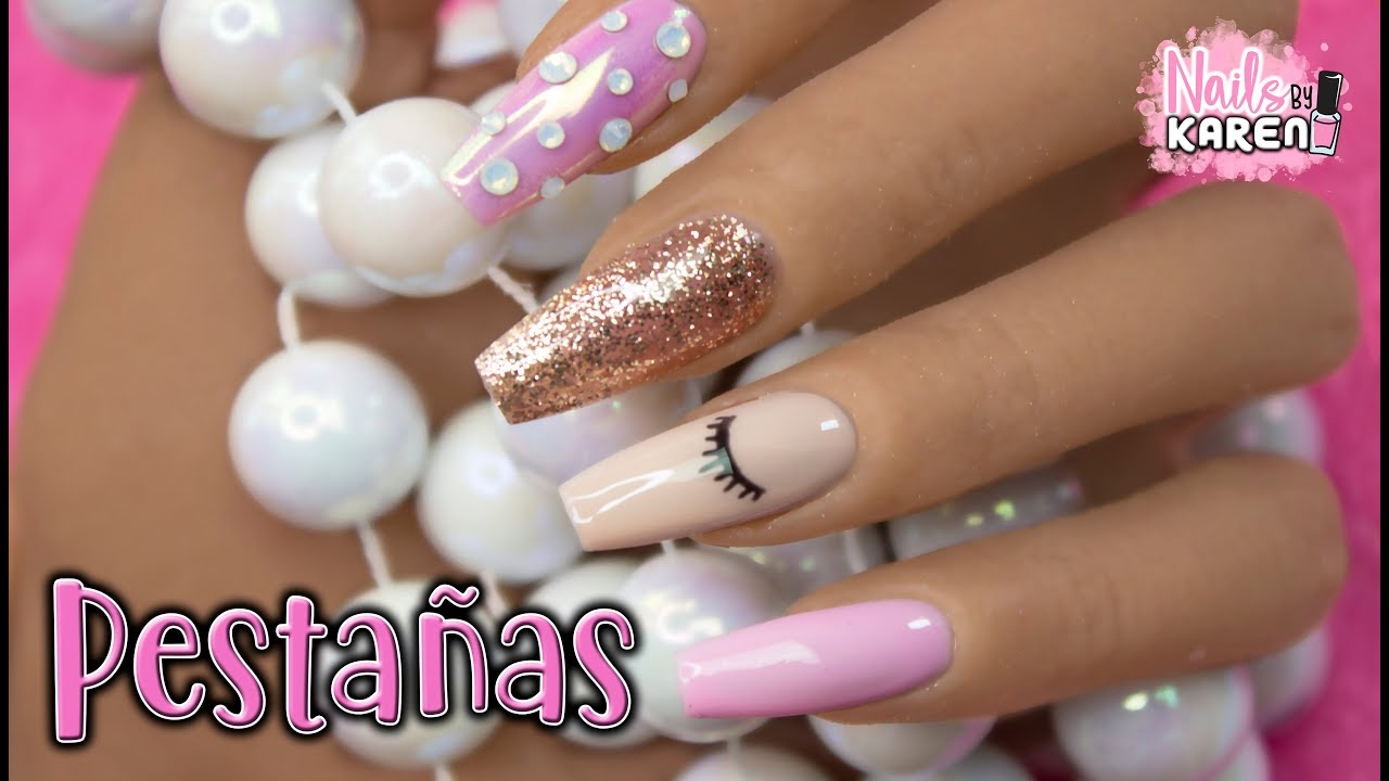 UÑAS con PESTAÑAS COQUETAS | Fácil