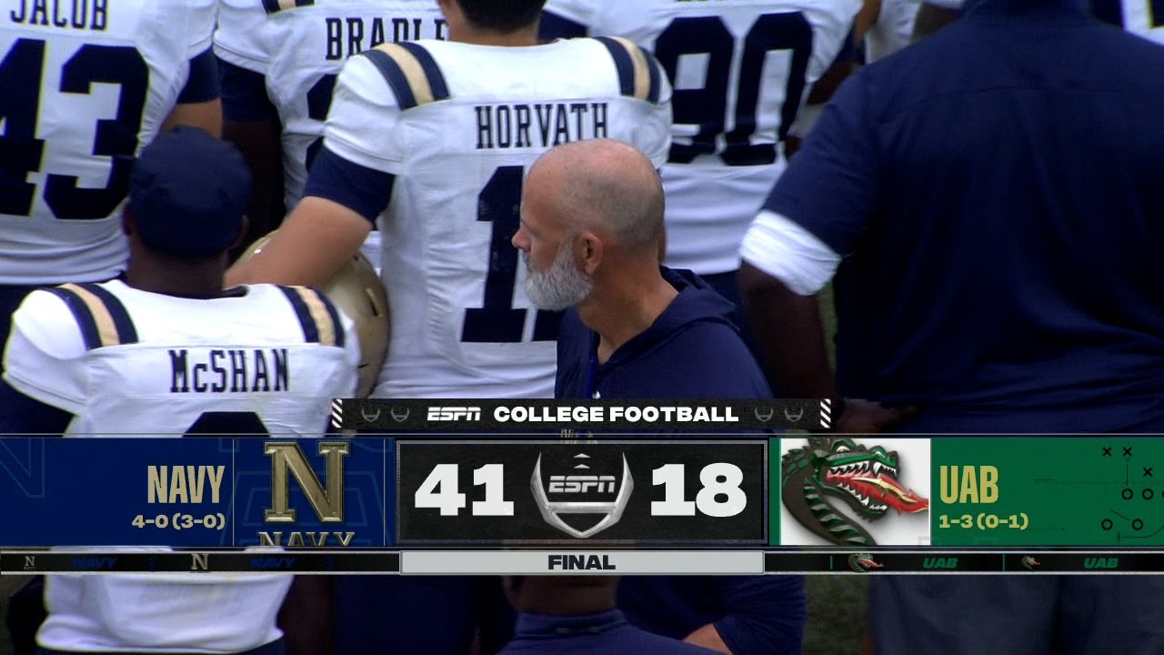 Highlights: Navy Football vs. UAB (9/28/24)