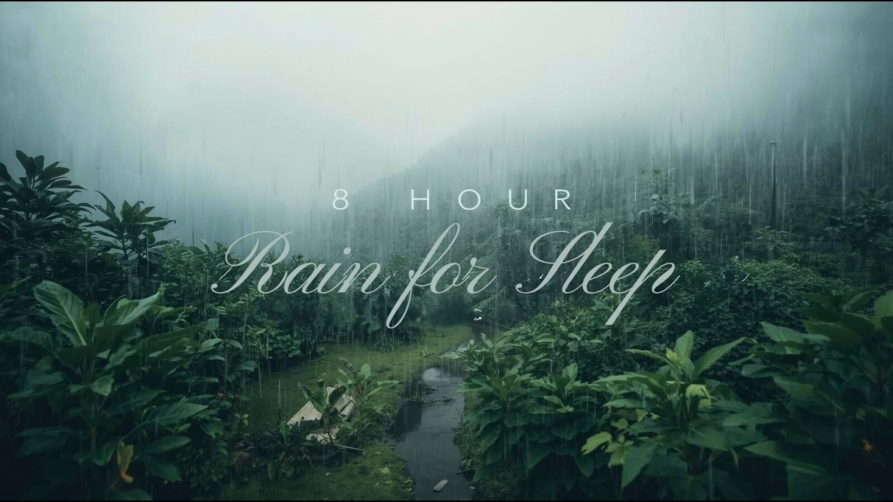 8 Hour Rain White Noise for Sleep 🌙 Fall Asleep Fast & Stay Asleep All Night