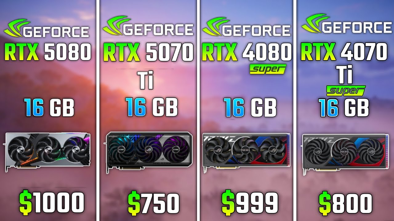 RTX 5080 vs RTX 5070 Ti vs RTX 4080 SUPER vs RTX 4070 Ti SUPER | Test in 6 Games