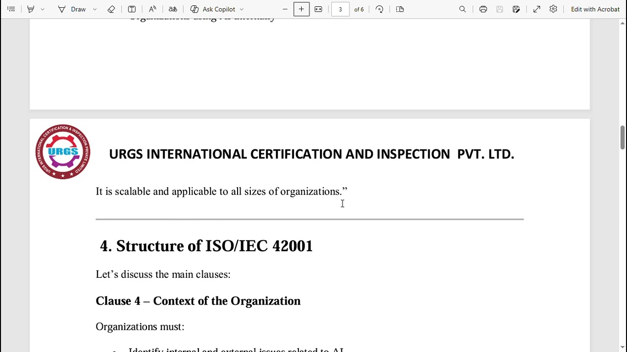 ISO/IEC 42001 AIMS – Overview, Implementation & Training Programs | URGS International