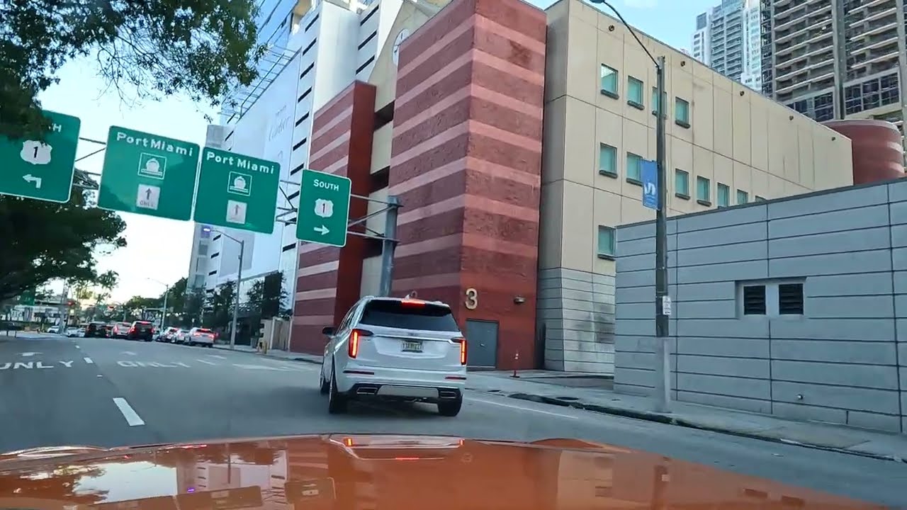 Miami Airport drive to Downtown USA #driving #miami #airport