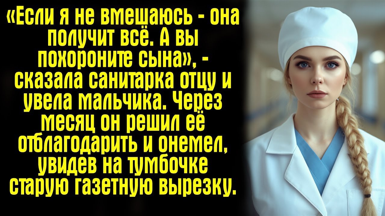 «Если я не вмешаюсь — она получит всё. А вы — похороните сына», — сказала санитарка отцу и увела...