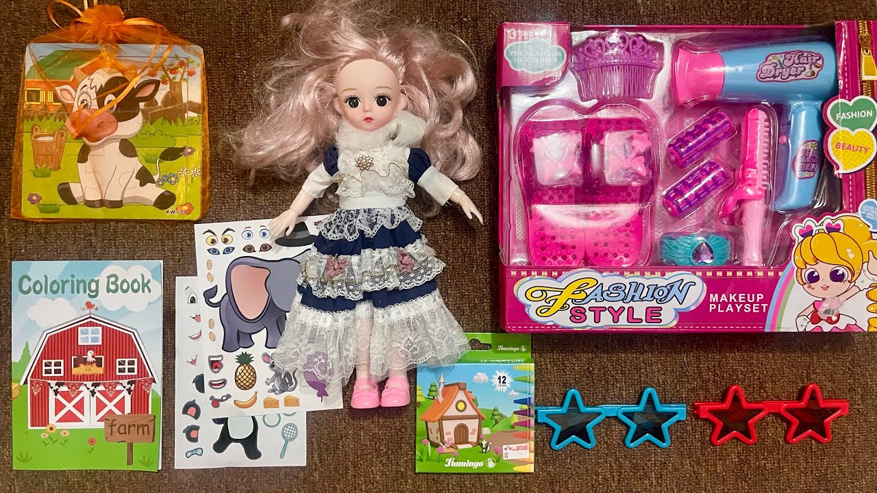 Disney Princess Collection I 5 Minutes satisfying with Unboxing Disney Dolls I ASMR Video I Barbie