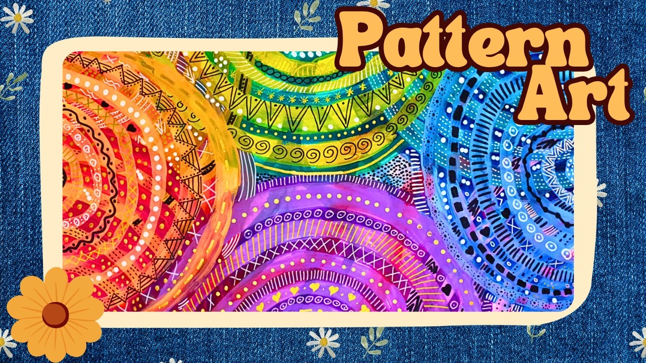 Intuitive Gouache Painting - Gold, Silver & Rainbow Circles | Relax & Create