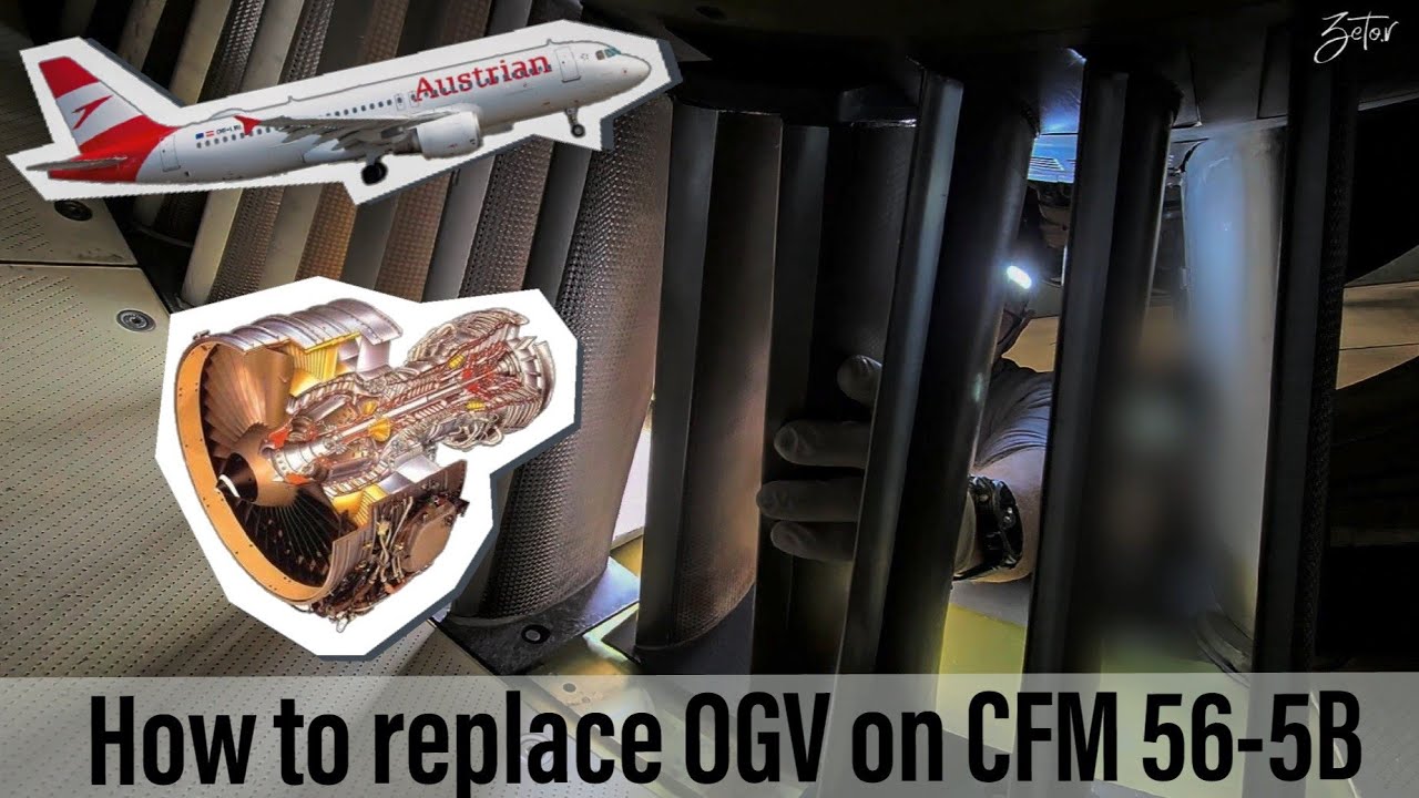 Outlet Guide Vanes Step-by-Step Replacement on CFM56 and explanation of function