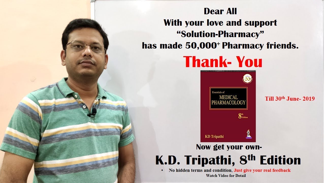 FREE Book Giveaway (01) = K.D. Tripathi = Essential of Medical Pharmacology- 8th Edition