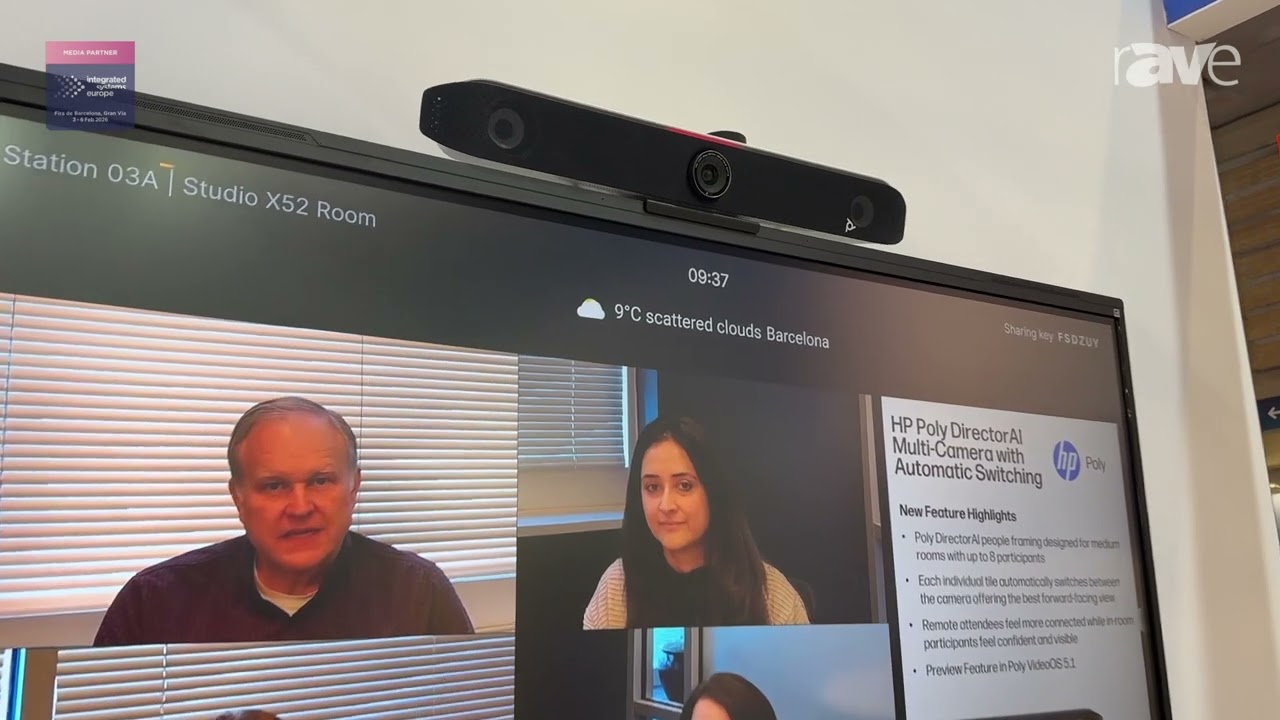 ISE 2026: HP Poly Demonstrates HP Poly Director AI Multi-Camera Experience with Automatic Switching