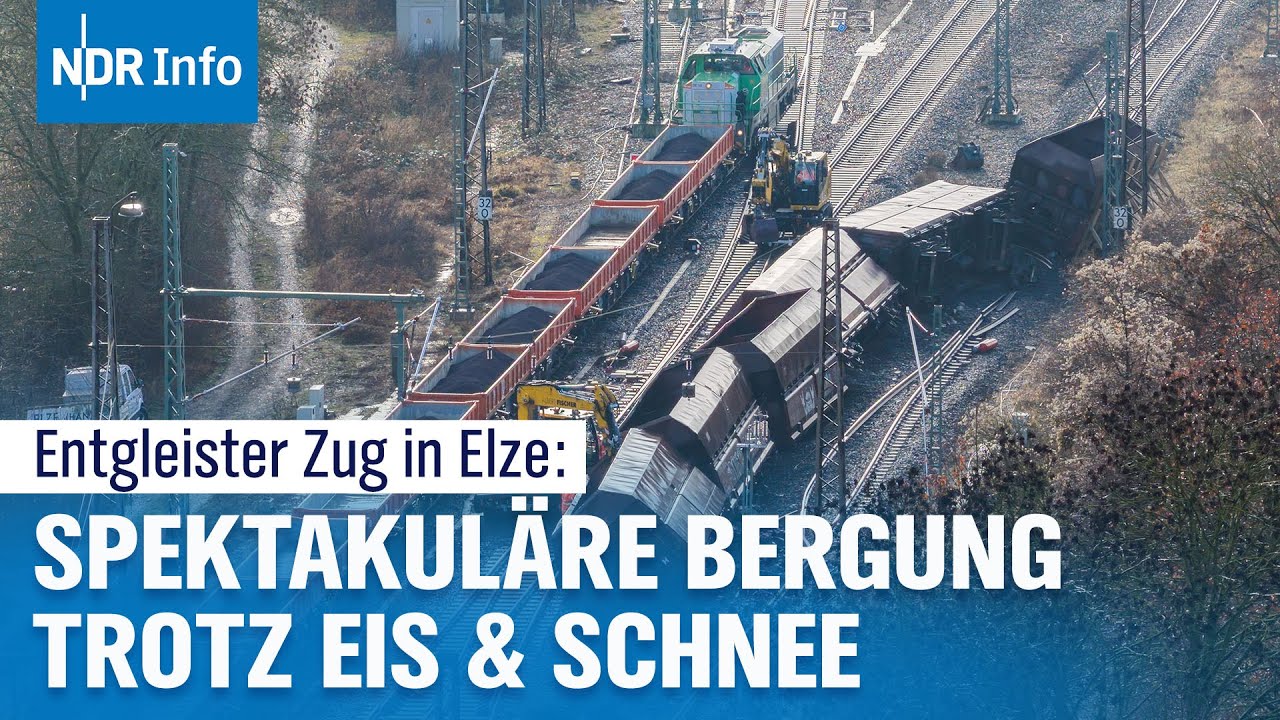 Entgleister Güterzug: Bergung abgeschlossen - Bahnstrecke bis Februar gesperrt | NDR Info