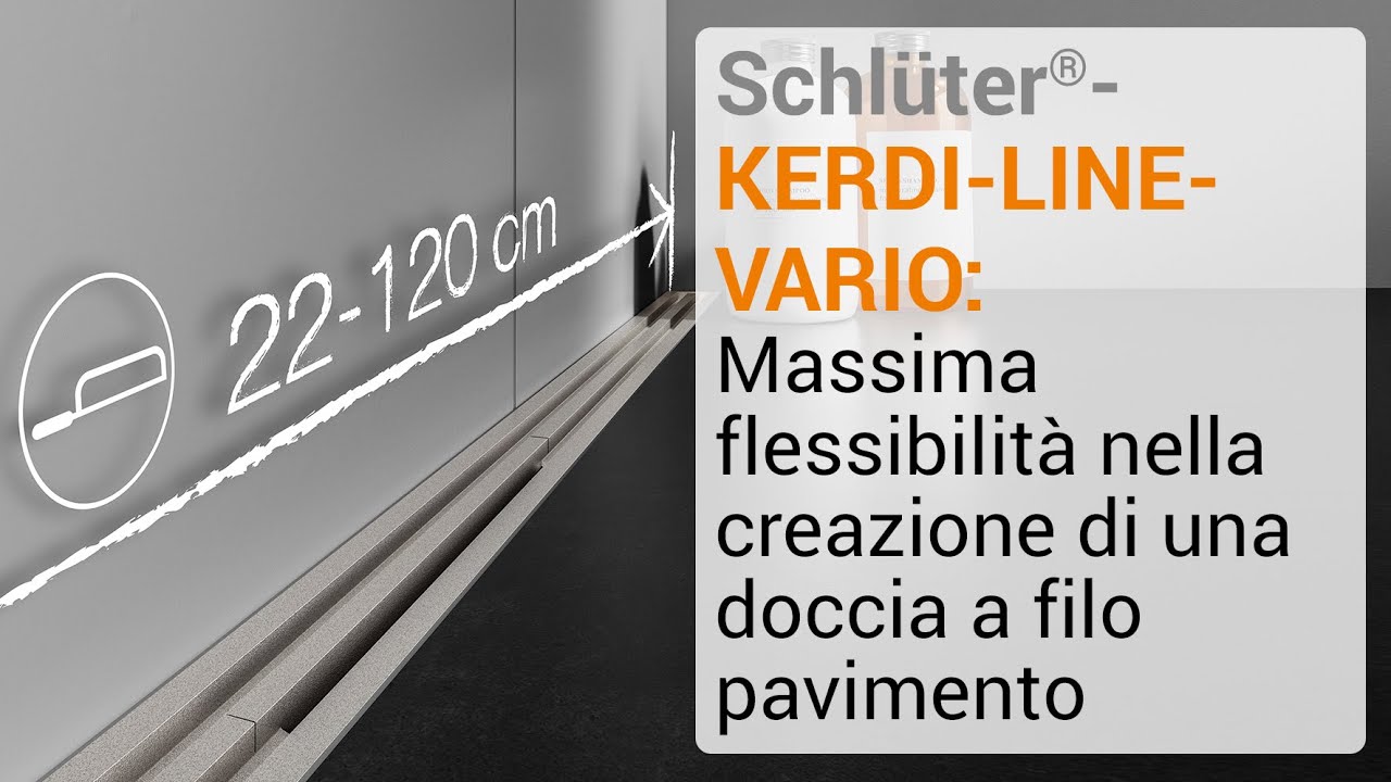 Schlüter®-KERDI-LINE-VARIO: Massima flessibilità nella creazione di una doccia a filo pavimento