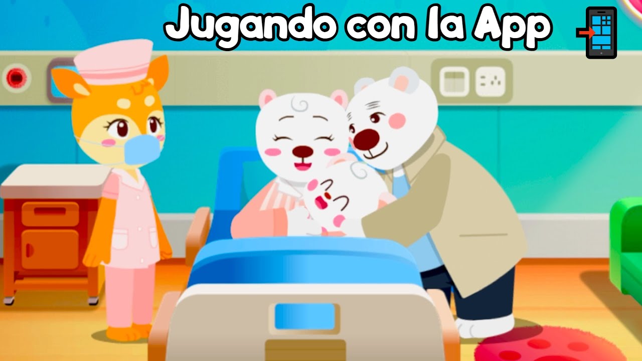 📲 CUIDAMOS a MAMÁ Oso que va a tener un BEBÉ Osito 🌈 APP CUIDADOS DE HOSPITAL APP BABYBUS
