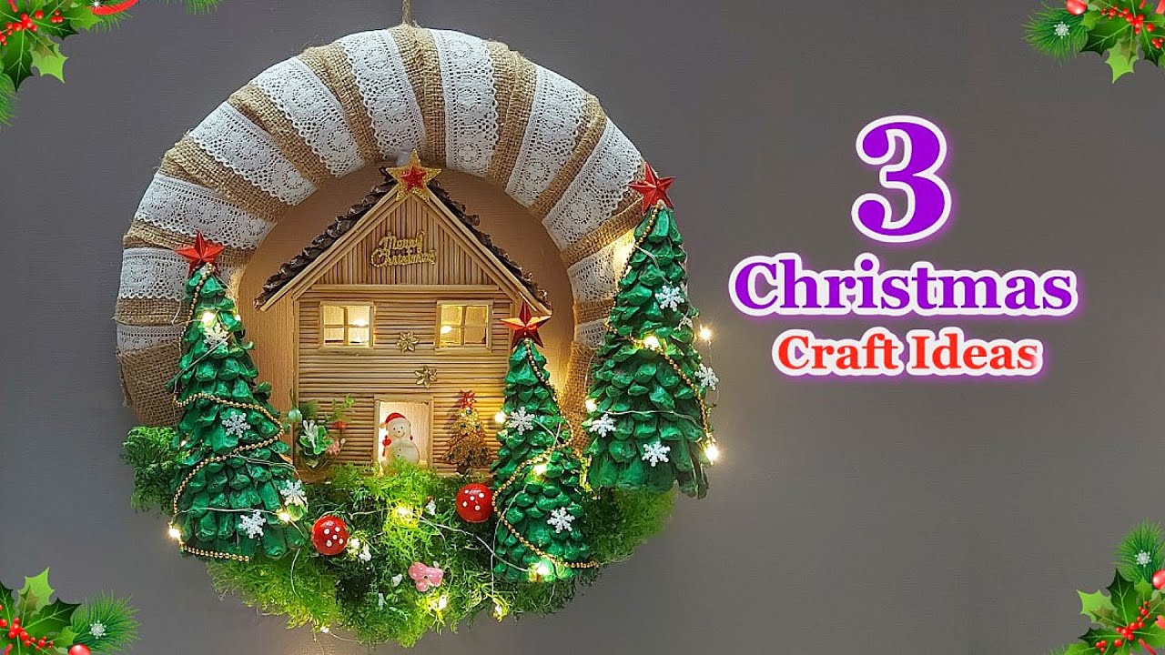 3 Economical Christmas decoration idea with Plastic Bottle |DIY low Budget  Christmas craft idea🎄116