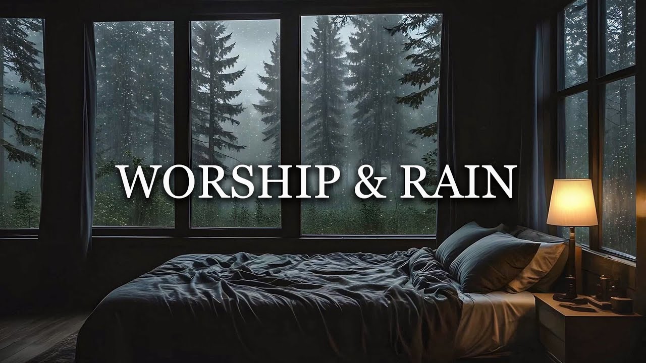 Relaxing Soaking Worship with Rain Sounds | Instrumental Music for Meditation, Prayer