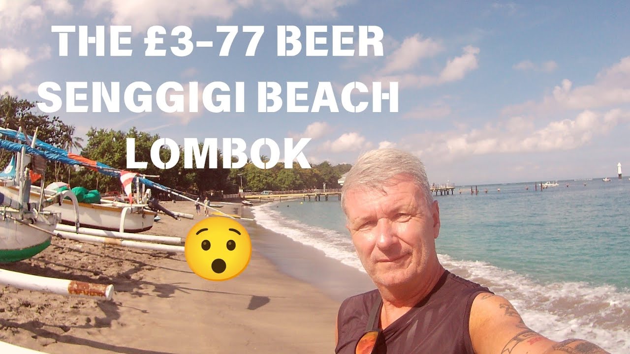 Senggigi beach Lombok I'm shocked at the beer price small £3-77.