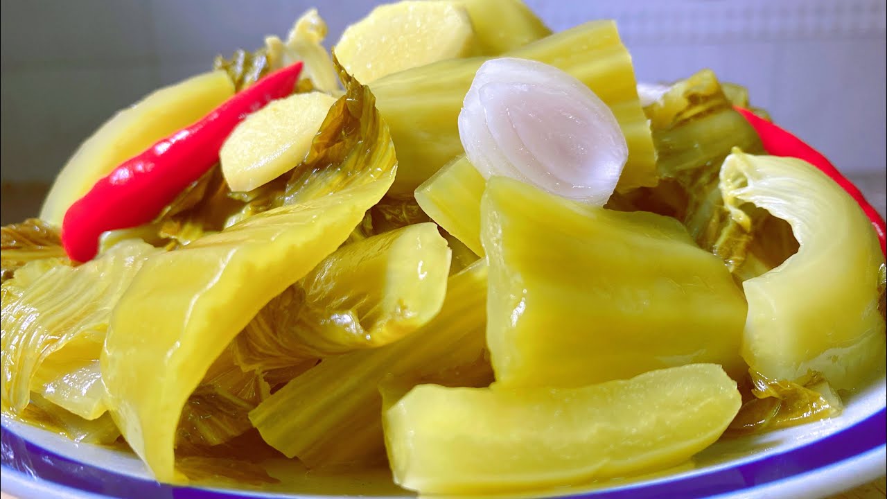 Cách muối dưa cải đơn giản không cần phơi nắng, dưa cải muối chua ngọt vàng giòn ngon,để được lâu