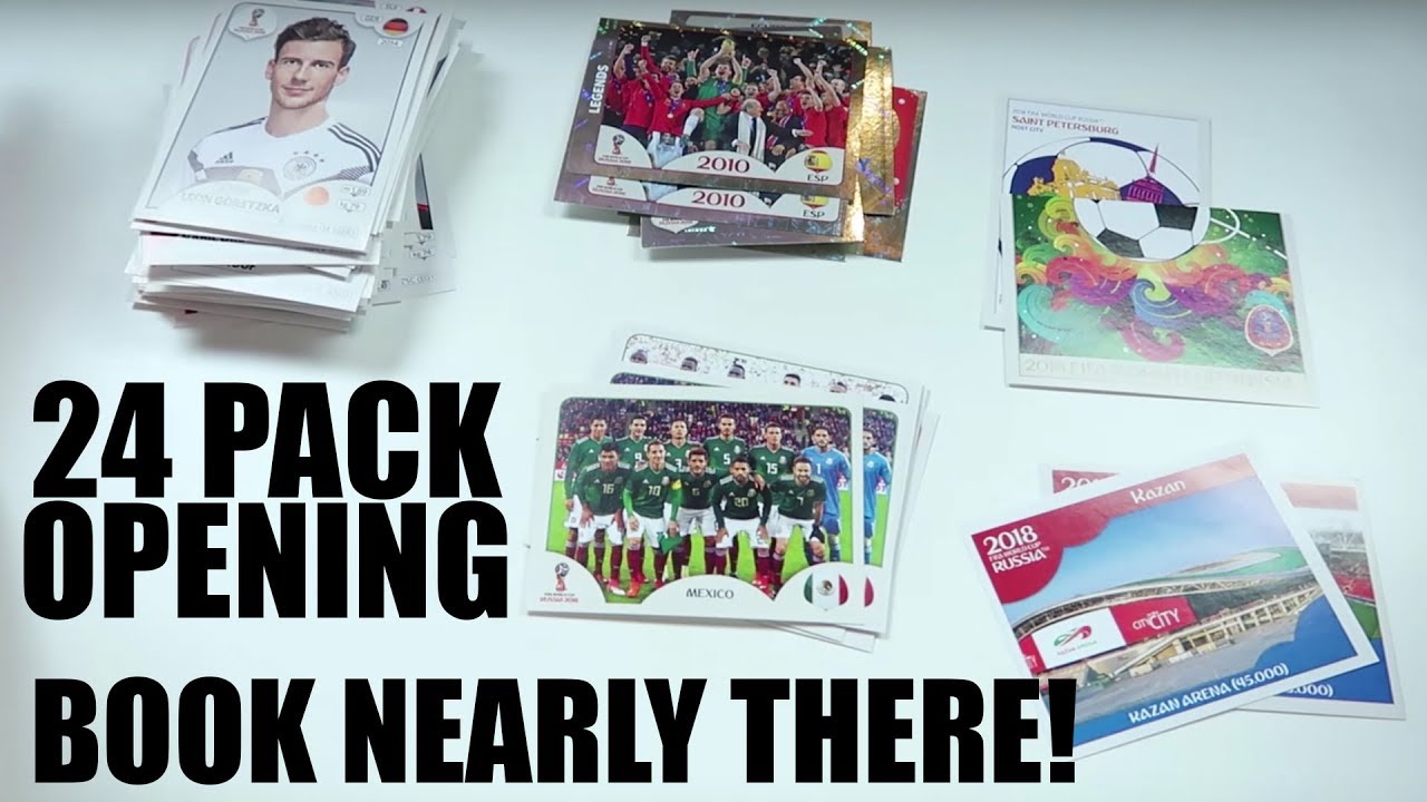 PANINI WORLD CUP RUSSIA 2018 STICKER ALBUM | OPENING 24 PACKS | BOOK ALMOST COMPLETE