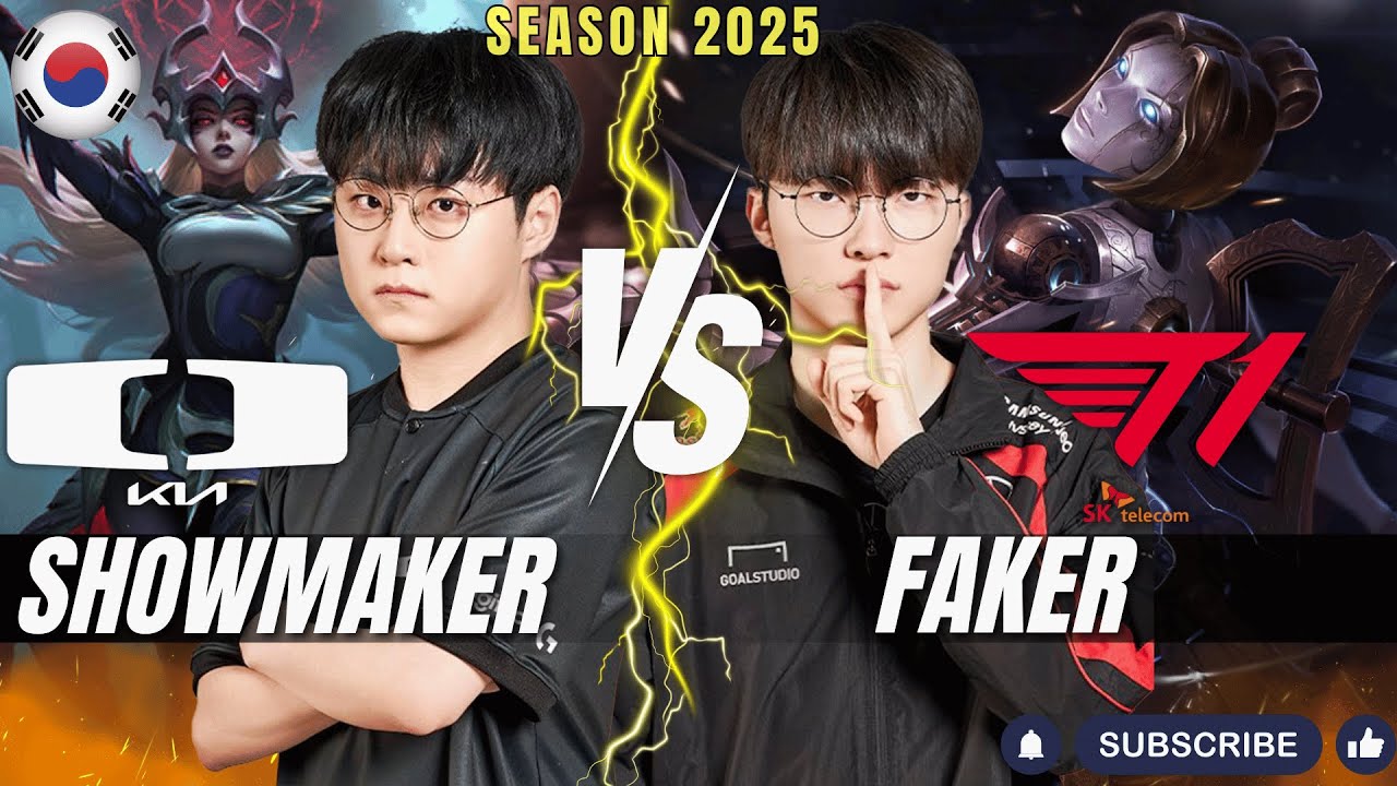 DK ShowMaker vs T1 Faker - ShowMaker SYNDRA vs Faker ORIANNA Mid - Patch 25.24 KR Ranked | lolrec