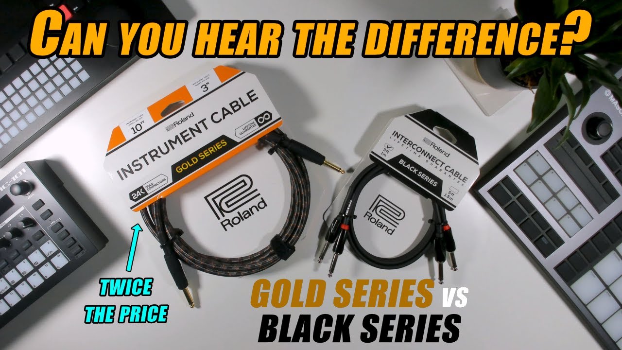 Roland Instrument Cables Review and Audio Demo // Gold Series vs Black Series