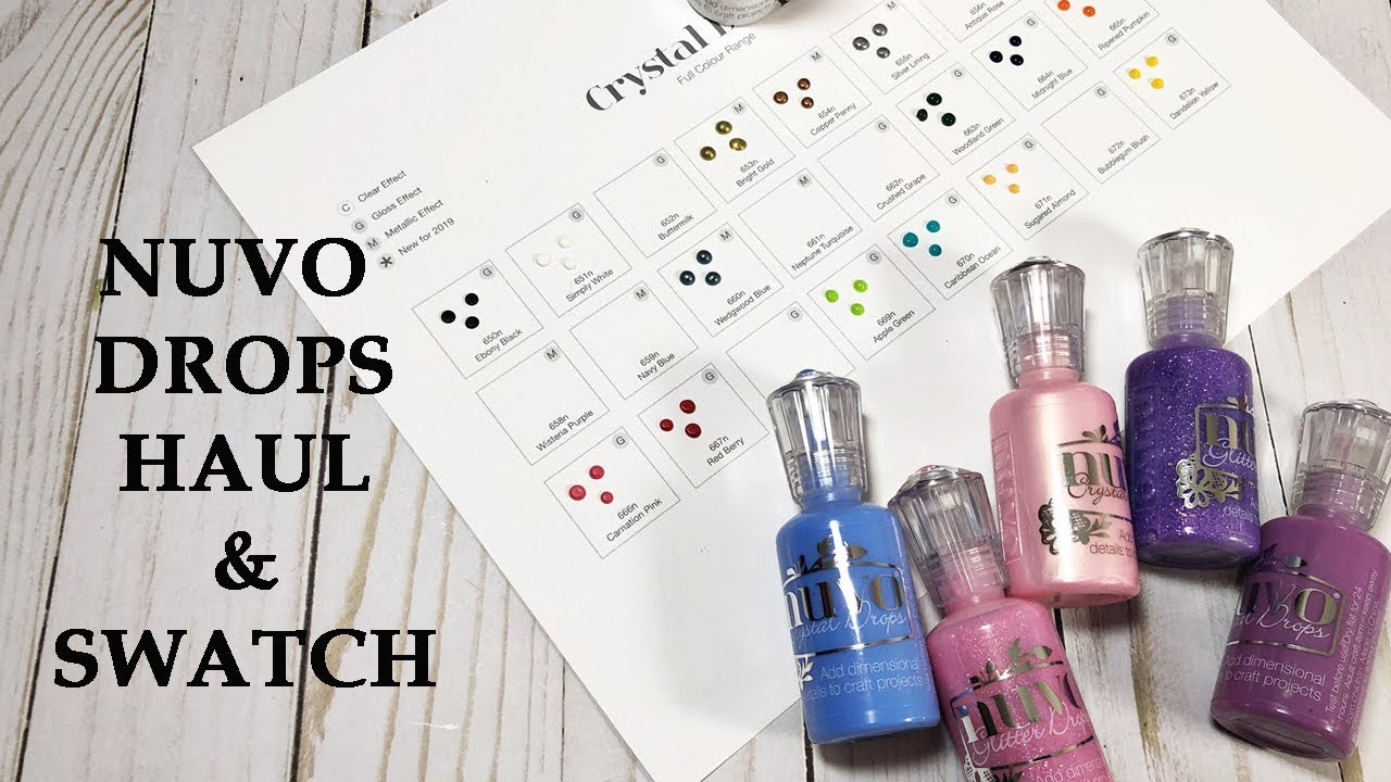 NUVO Crystal DROPS HAUL AND SWATCH / Help for clog tips / Tonic studios Glitter Drops