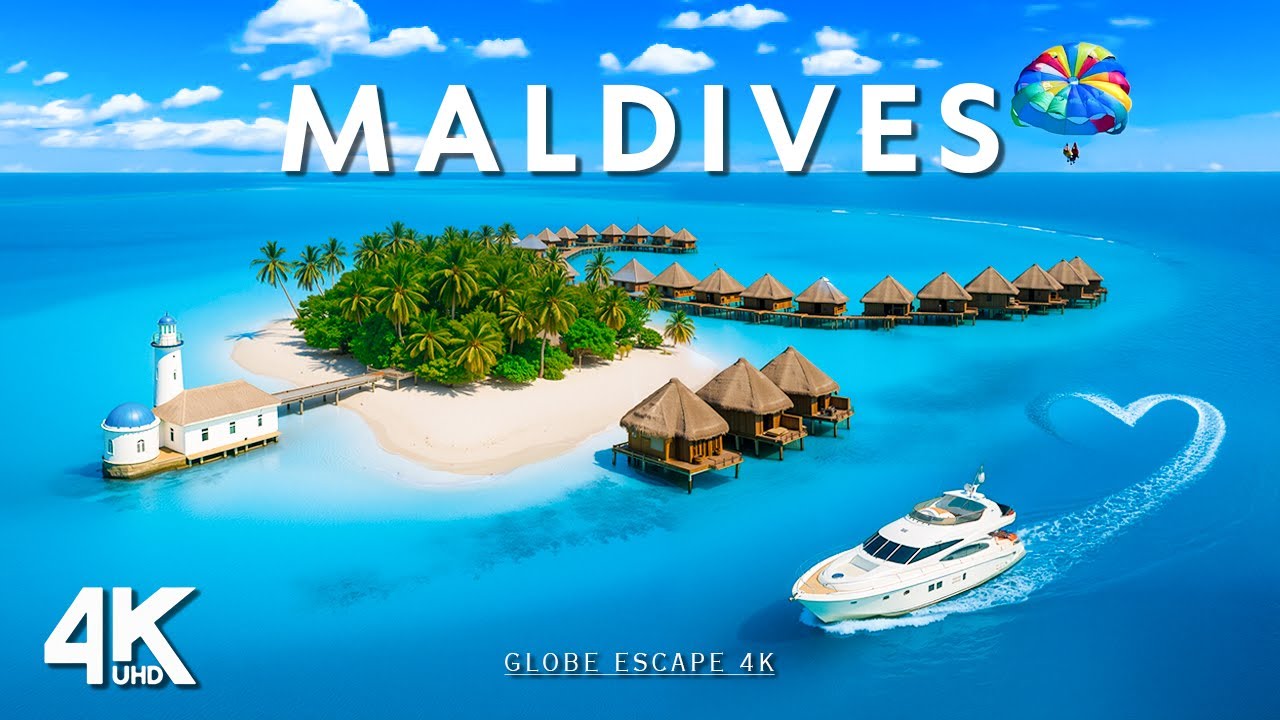 [4K] Maldives 2026 🇲🇻 &ndash; Paradise Islands, Crystal Blue Waters with Deep House Chill