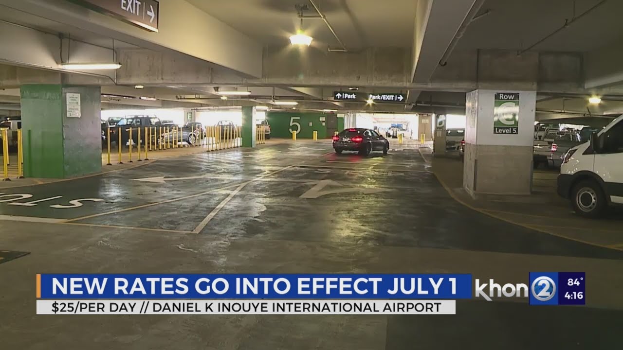 Parking rates at Honoluluʻs airport going up on July 1