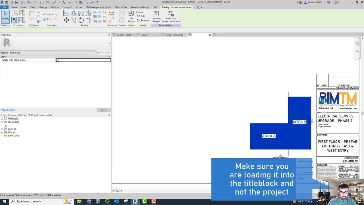 Revit Families - Creating a Key plan for your Title Block