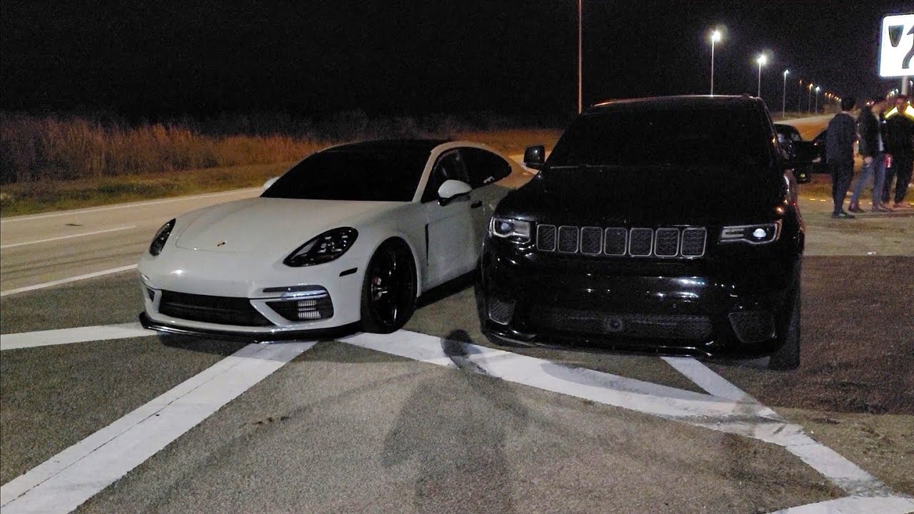 2018 Jeep Trackhawk Bolt Ons 93 vs 2019 Porsche Panamera Turbo JB4 E30