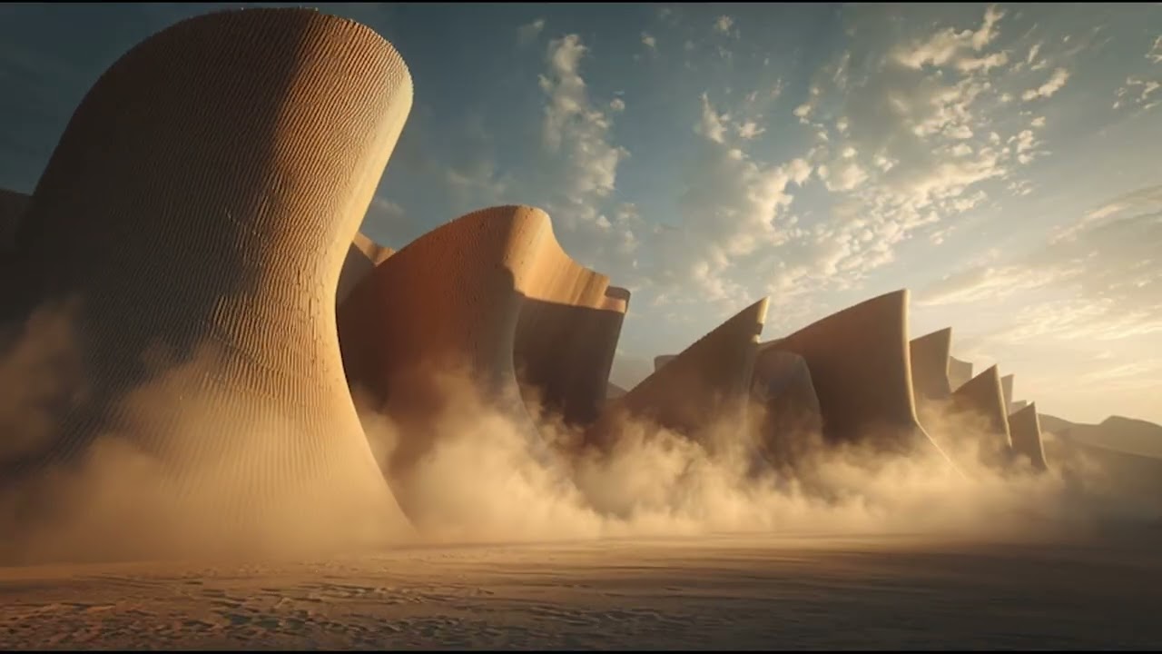 Monumental Architecture Ambience | Walking Through Endless Stone Structures for Relaxing, Studying