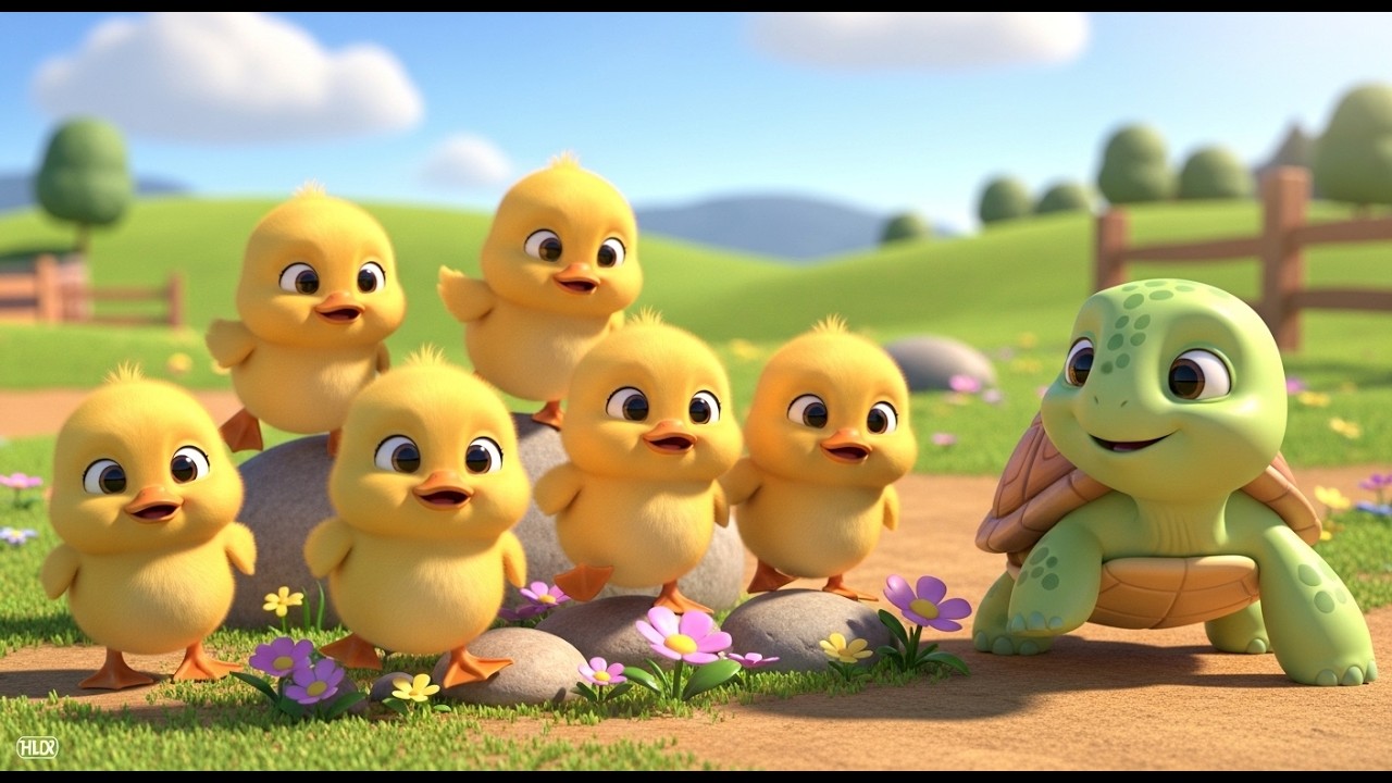 Five Little Ducks 🦆🐢 | The Big Challenge with Turtle! Fun Counting Song