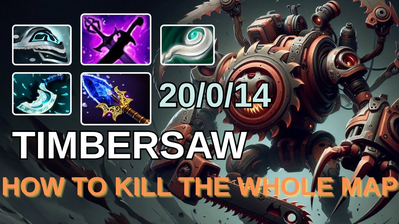 Unstopable Timbersaw Hardlane 20 kills - Dota 2 Grandmaster Gameplay